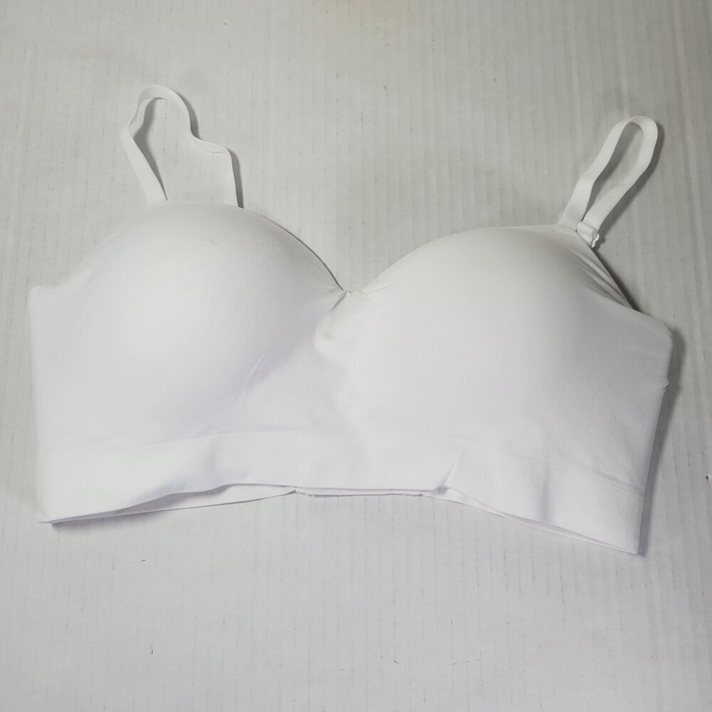 Truekind White Supportive Comfort Wireless Shaping Bra #10210 Size L